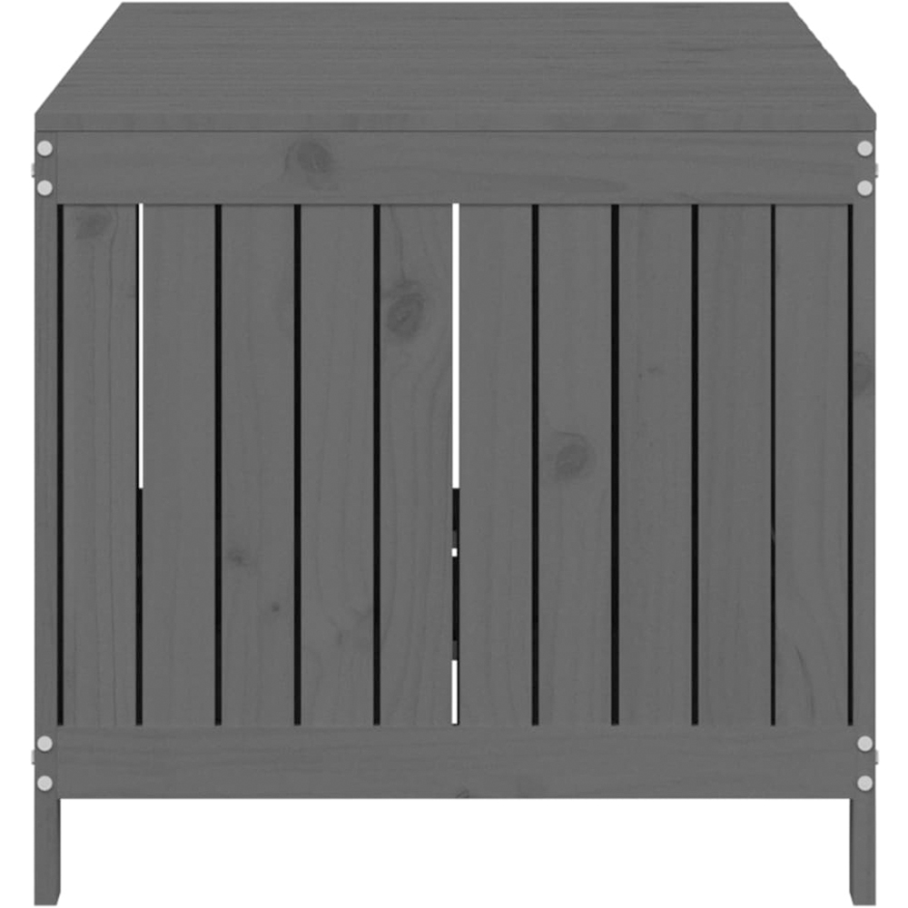 vidaXL 64 x 147 x 68cm Grey Pine Wood Garden Storage Box Image 6