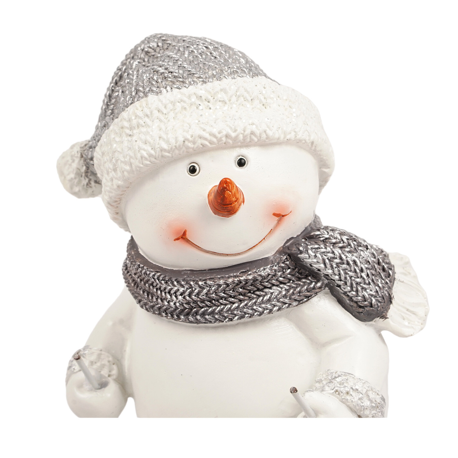Skiing Snowman Ornament - White Image 2