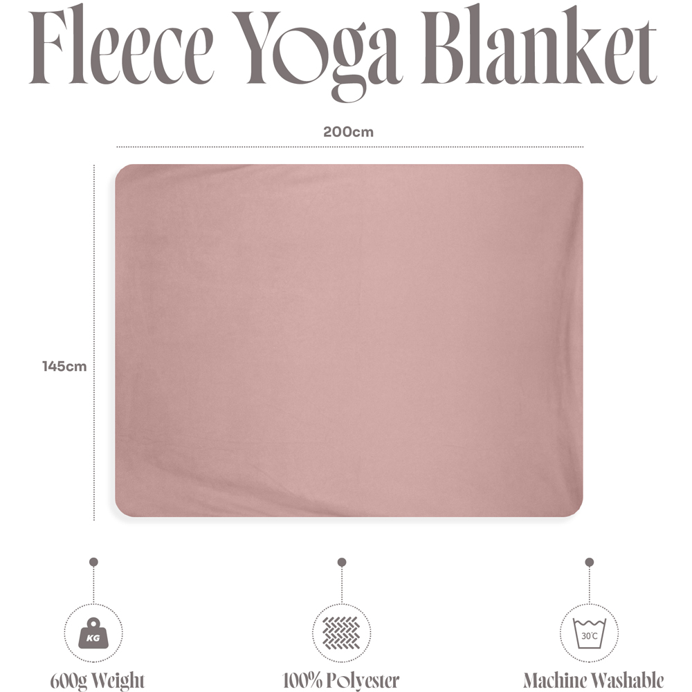 Myga Blush Fleece Reversible Yoga Blanket 200 x 145cm Image 5