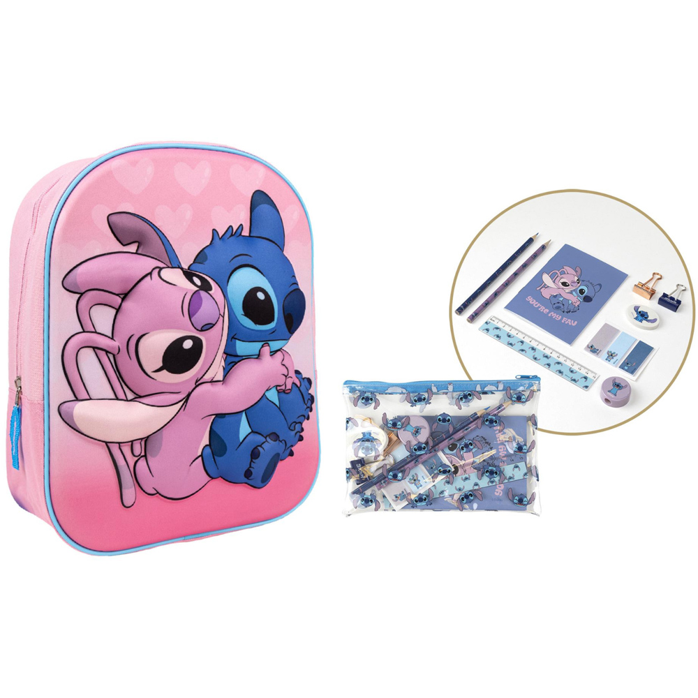 Stitch Back To School Set 3D Backpack and Stationary Set Image 1