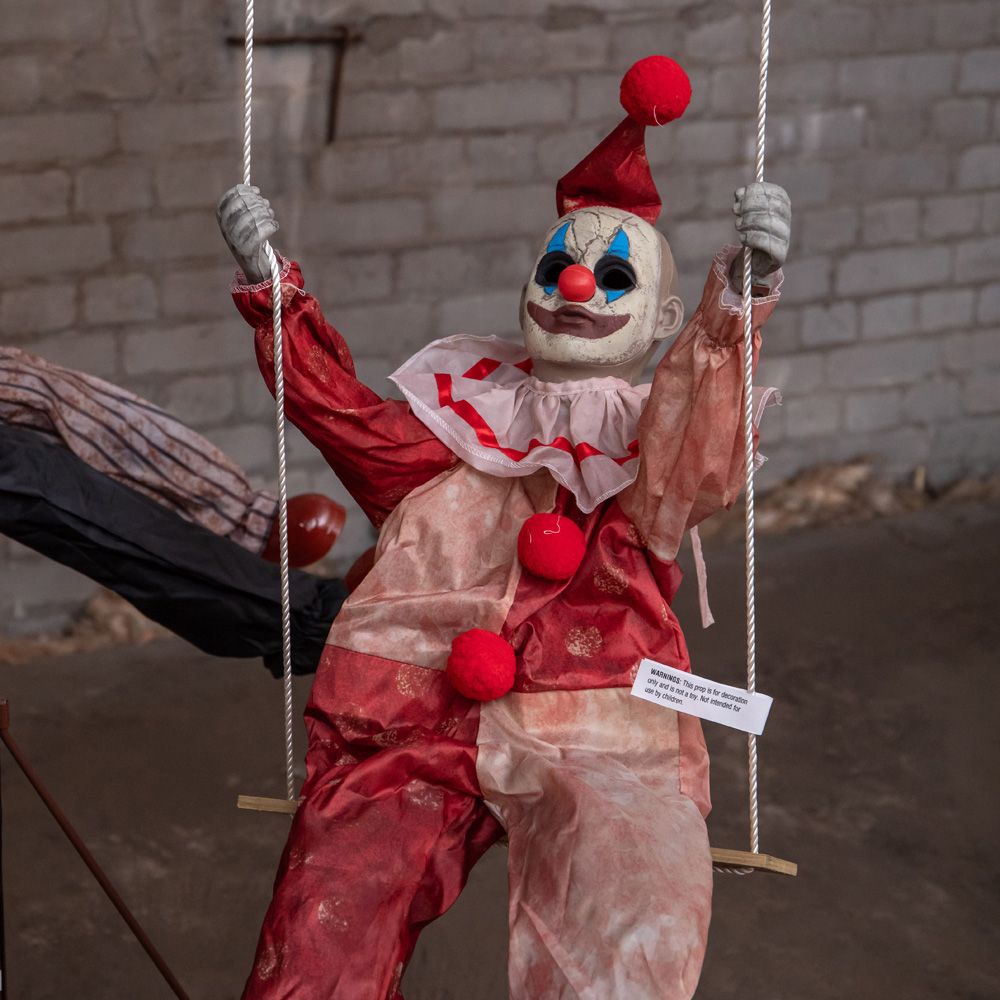 Samuel Alexander Clown Go-Round Animated Halloween Prop Decoration 6ft Image 5