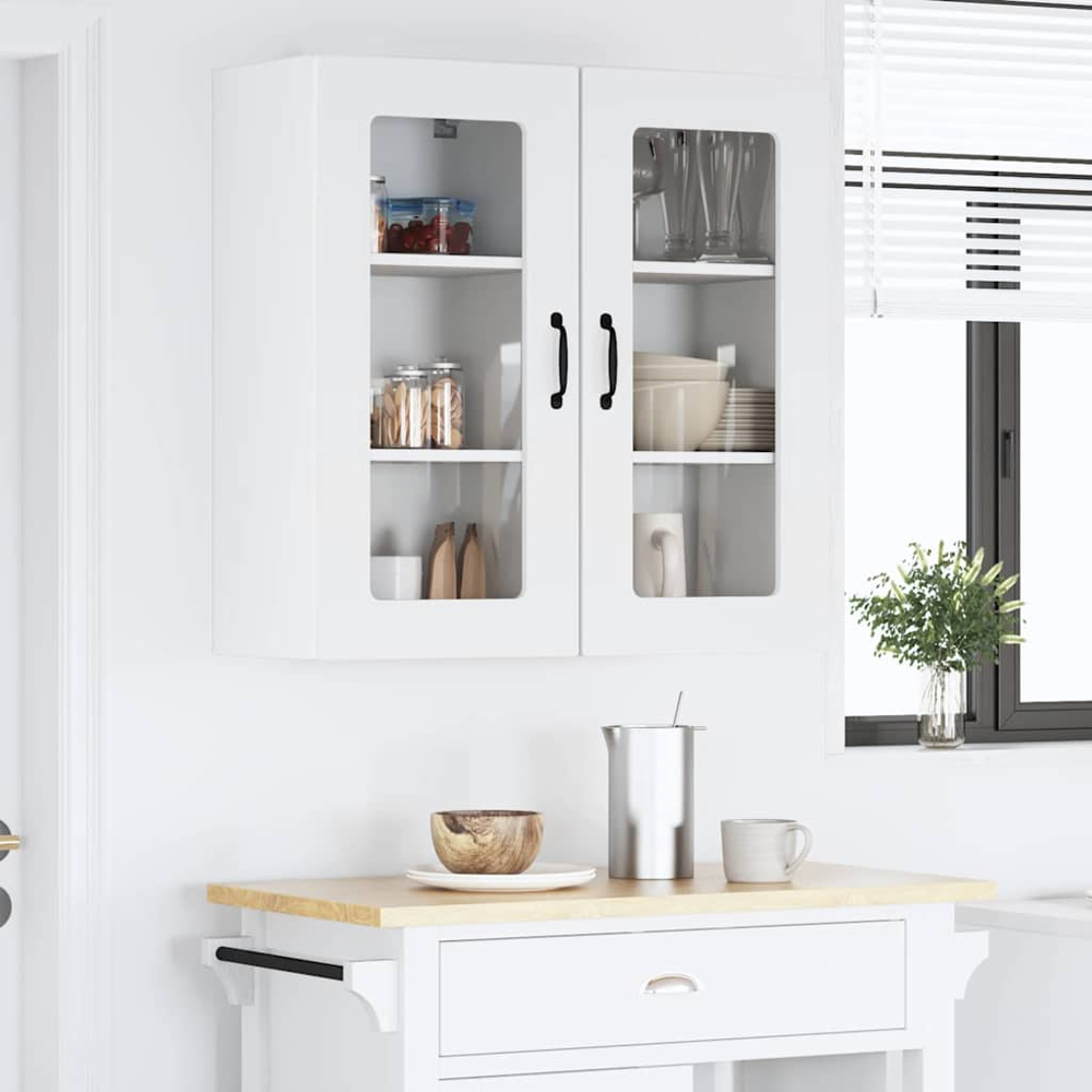 vidaXL Kalmar Single Door White Wall Kitchen Cabinet Image 9