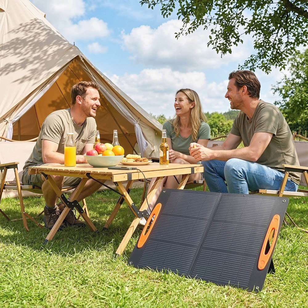 HOMCOM USB-A and USB-C Output Portable Solar Panel Charger 100W Image 2