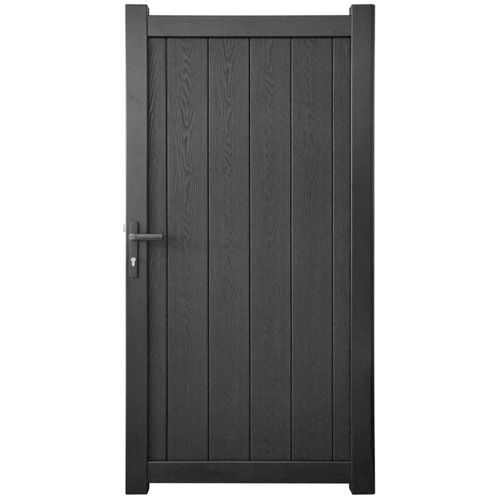 Readymade Gates Black Aluminium Composite Vertical Infill Pedestrian Gate 1800 x 1050mm Image 1