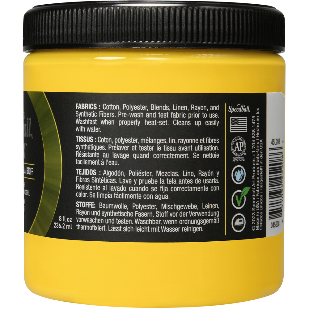 Speedball Flex Canary Fabric Screen Printing Ink 236.2ml Image 4