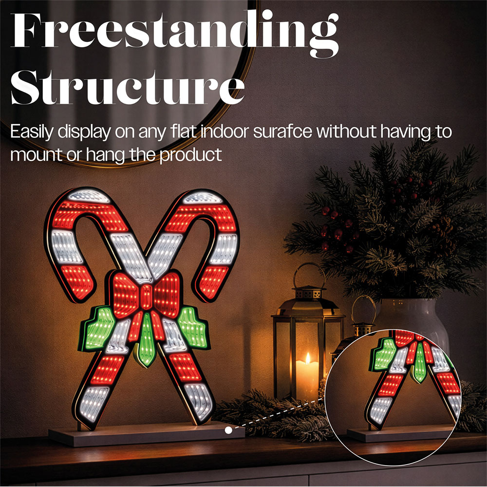 Xmas Haus Bright White LED Candy Stick Infinity Light Christmas Decoration 33cm Image 5