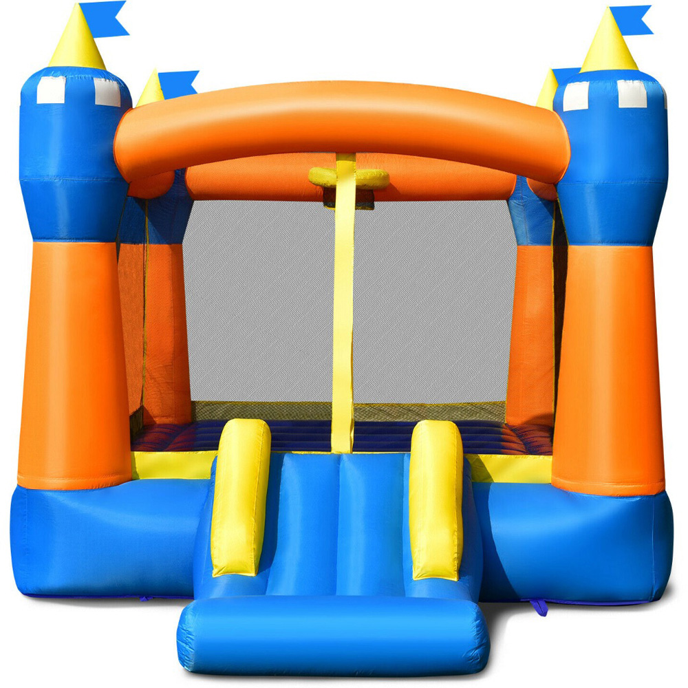 Costway Kids Cute Castle Bouncer with Carrying Bag Image 3