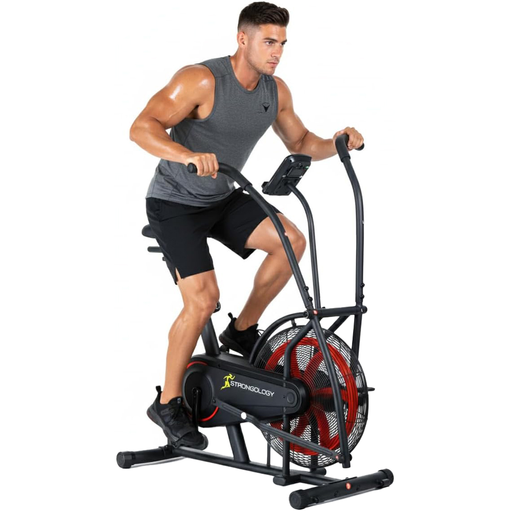 Strongology Scorpion Compact Home Fitness Exercise Bike with LCD Display Image 2