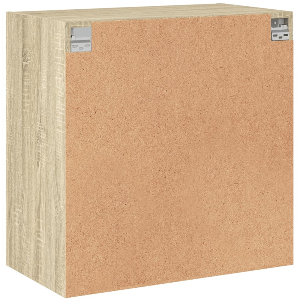 vidaXL 2 Glass Door 4 Shelf Sonoma Oak Wall Cabinet Image 8