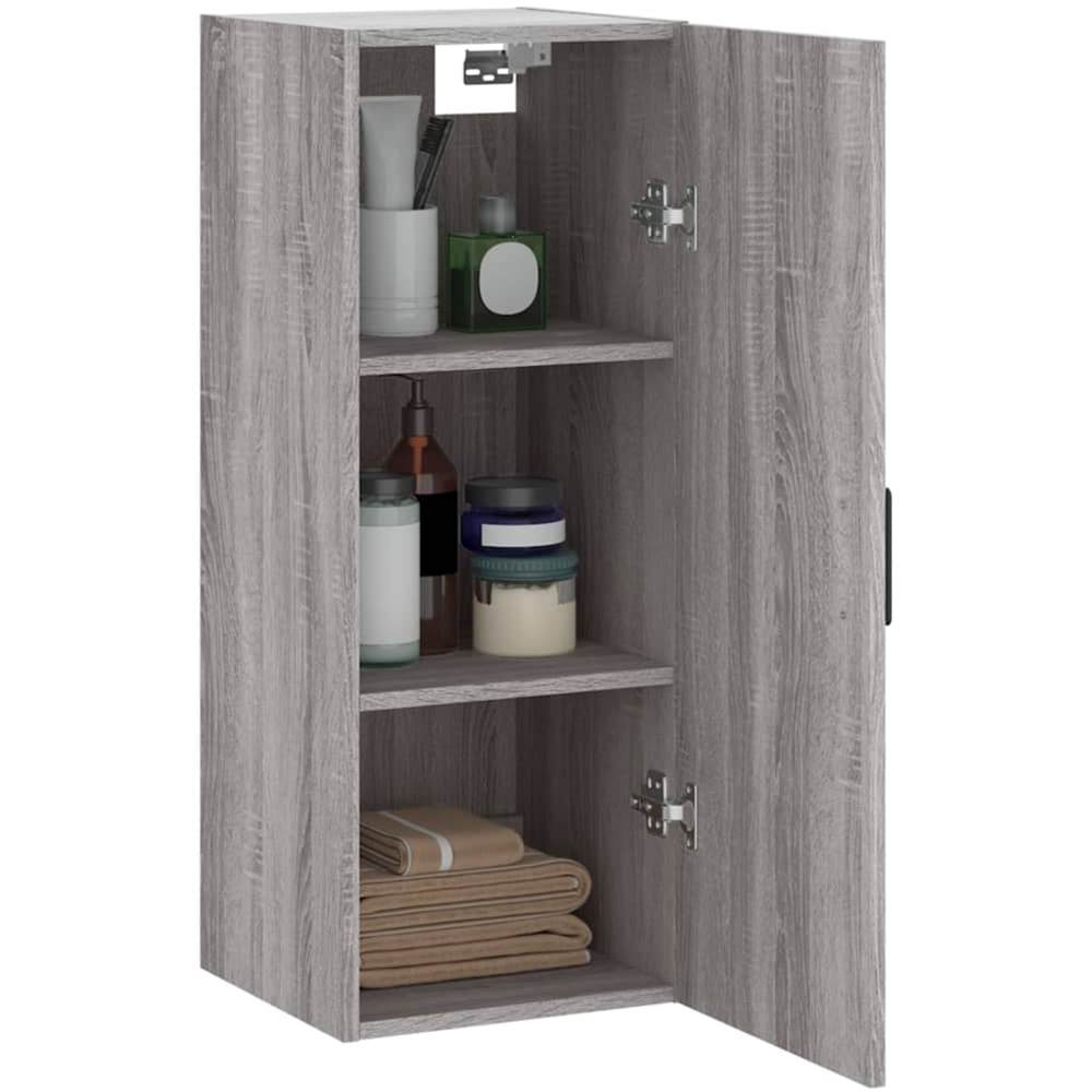 vidaXL Single Door Grey Sonoma Wall Mounted Cabinet Image 5