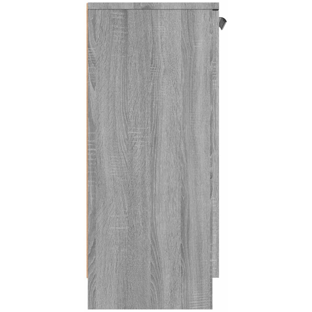 vidaXL 2 Door Single Drawer Grey Sonoma Wooden Sideboard Image 7