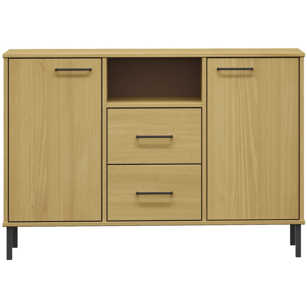 vidaXL Oslo 2 Door 2 Drawer Sideboard with Metal Legs Image 4