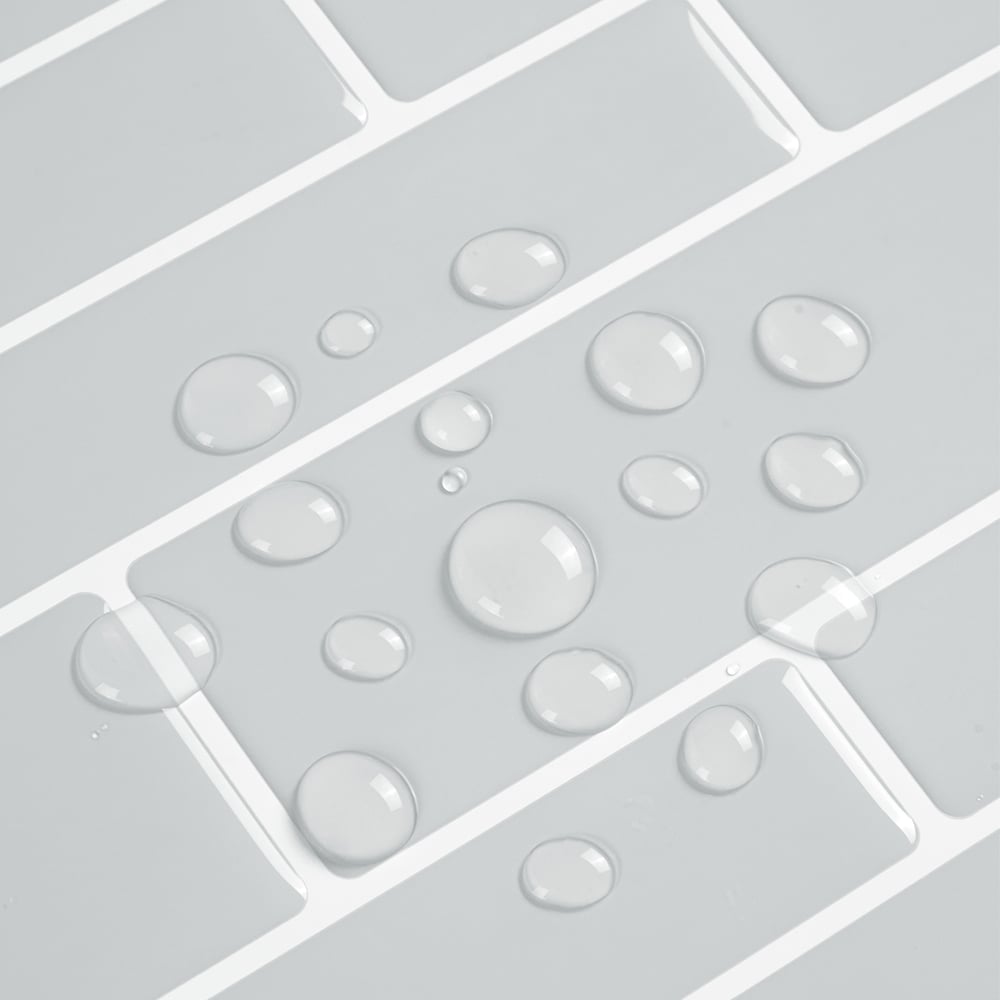 Living and Home Brick Effect Light Grey Self Adhesive Wall Tile Sticker 10 Pack Image 6