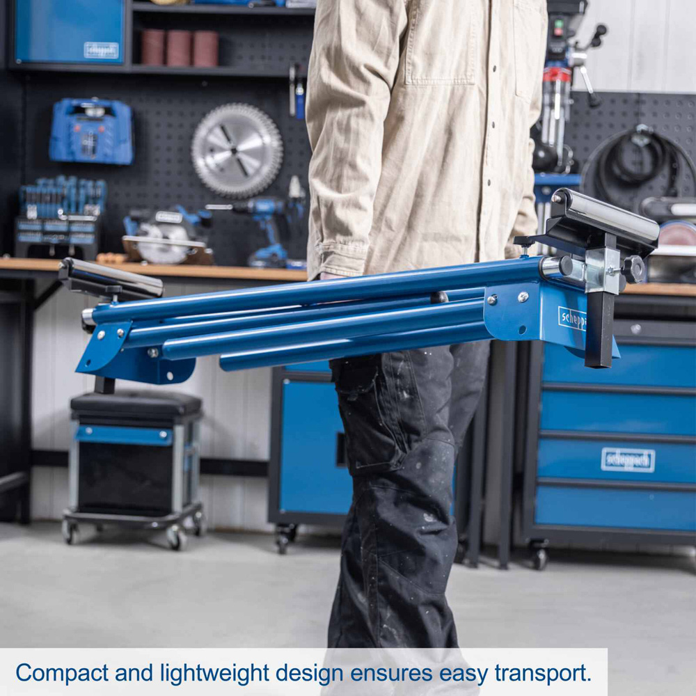 Scheppach UMF2000 250kg Load Universal Mitre Saw Stand with 2m Support Width Image 6
