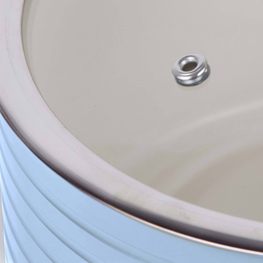 Swan Retro 3 Piece Blue Aluminium Non-Stick Saucepan Set Image 7