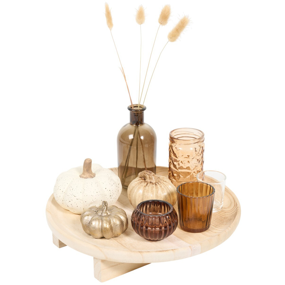 Neutral Pumpkin Candle Tray Image 7