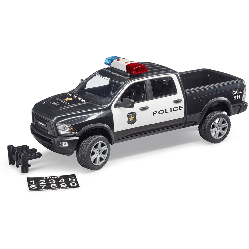Bruder Kids RAM 2500 Police Truck with Policeman and Accessories Playset Model Image 5