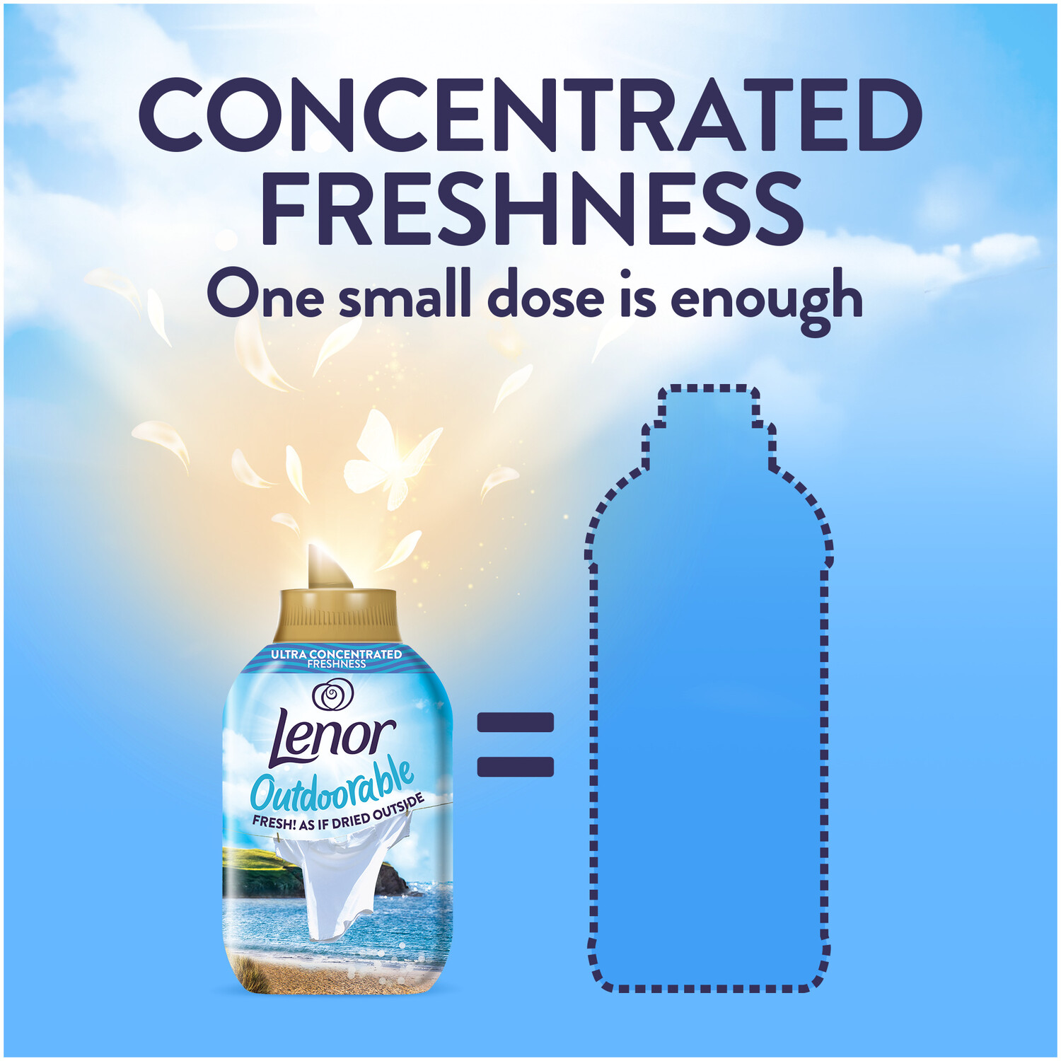 Lenor Outdoorable Fresh Fabric Conditioner 966ml Sea Breeze Stroll Image 3
