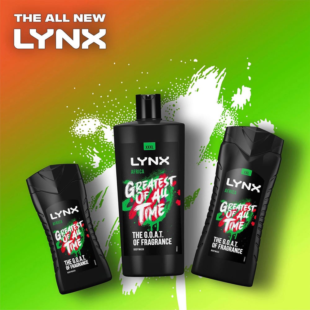 Lynx Africa The G.O.A.T. of Fragrance Refreshing Shower Gel 700ml 3 Pack Image 9