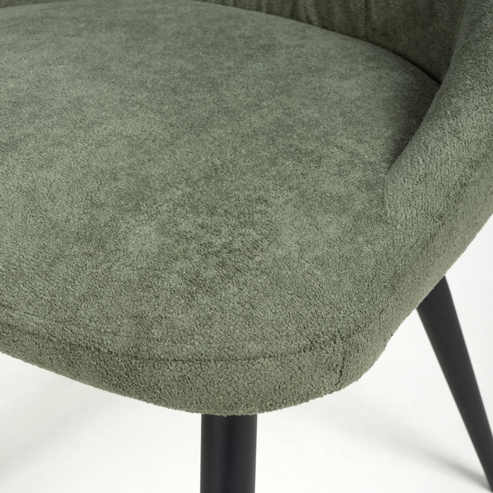 Shankar Cornith Set of 2 Green Linen Dining Chair Image 8