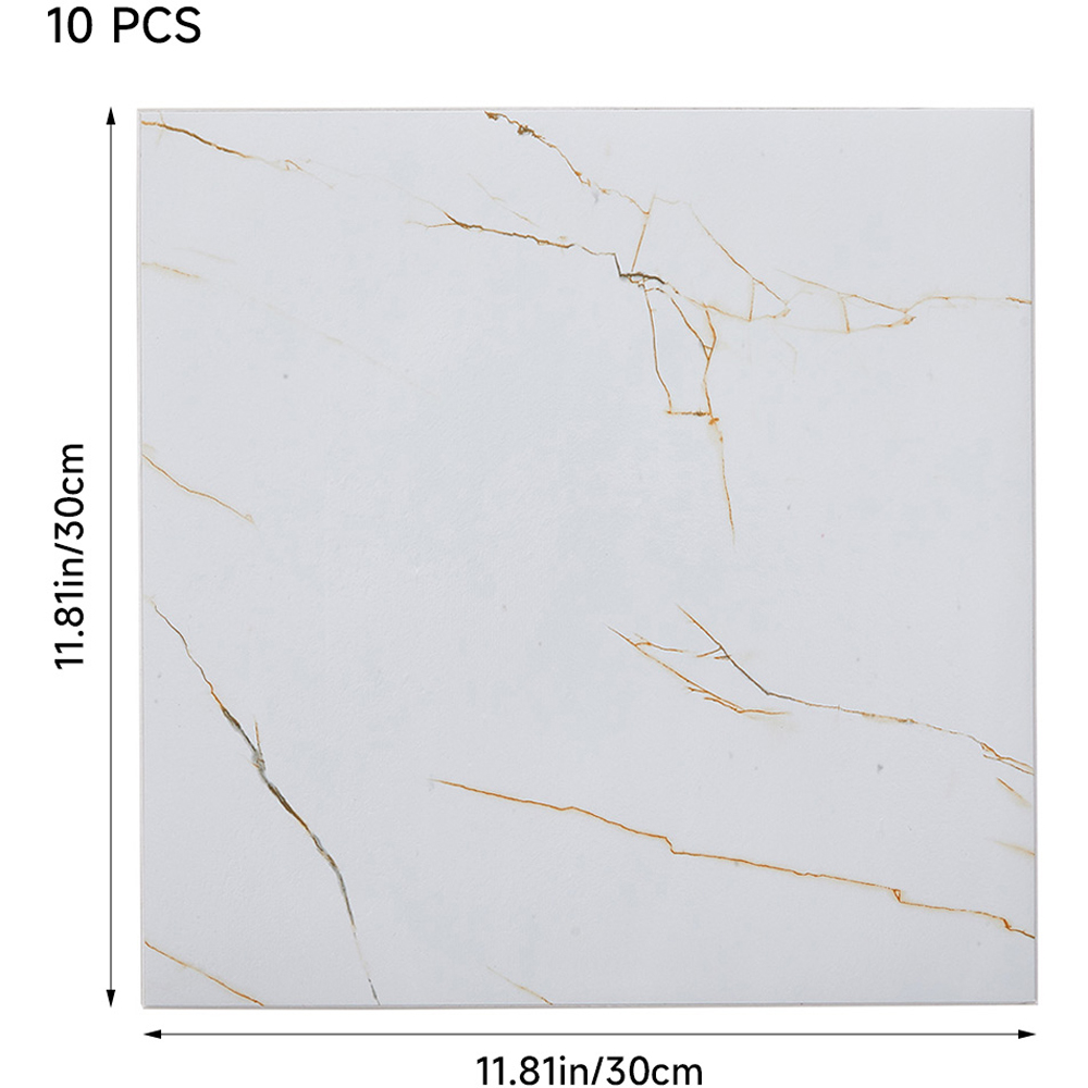 Living and Home 10 Piece Diagonal Veins Self Adhesive PVC Flooring Tile 30 x 30cm Image 9