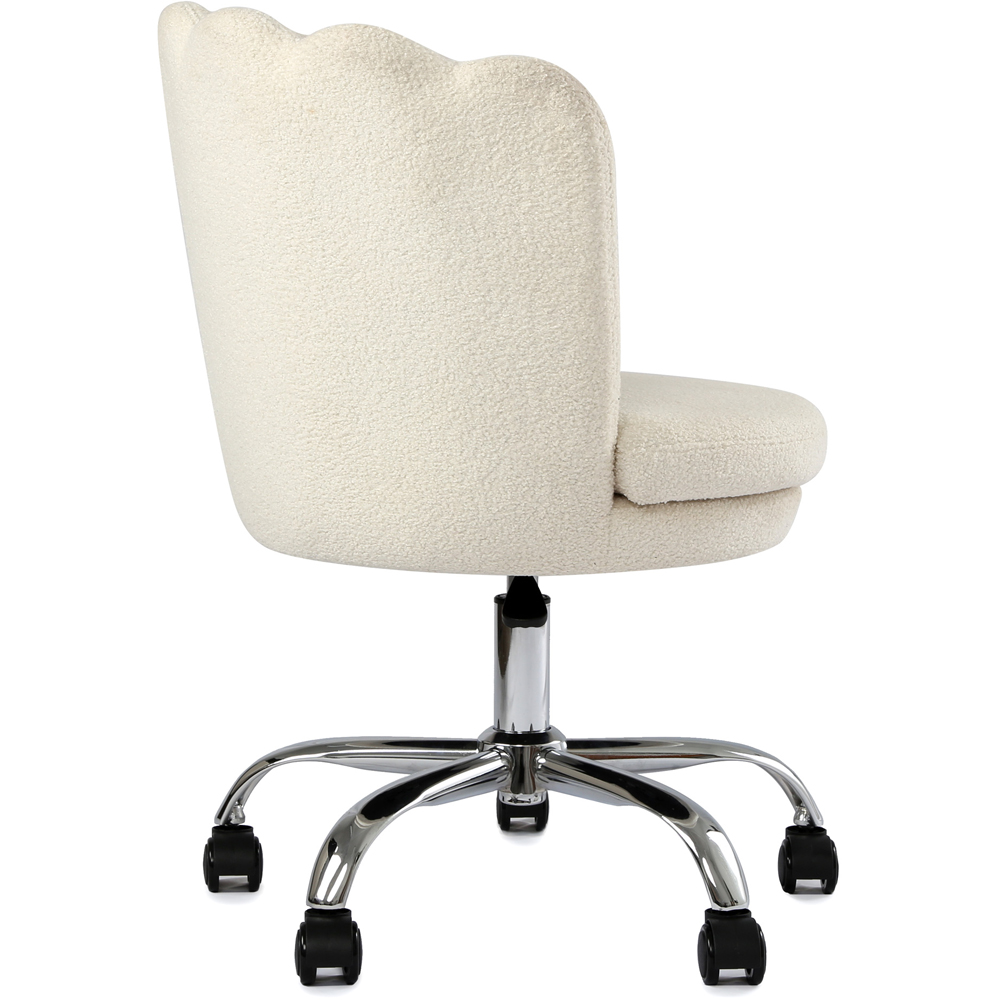 Flora White Petal Back Swivel Office Chair Image 4