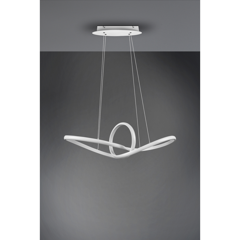 TRIO Sansa Matt White LED Pendant Light Image 6