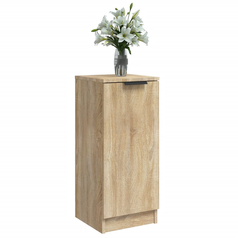 vidaXL Single Door 2 Shelf Sonoma Oak Sideboard Image 3