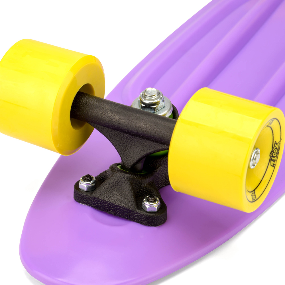 Xootz 22 inch Purple Kids Retro Plastic Cruiser Skateboard Image 6