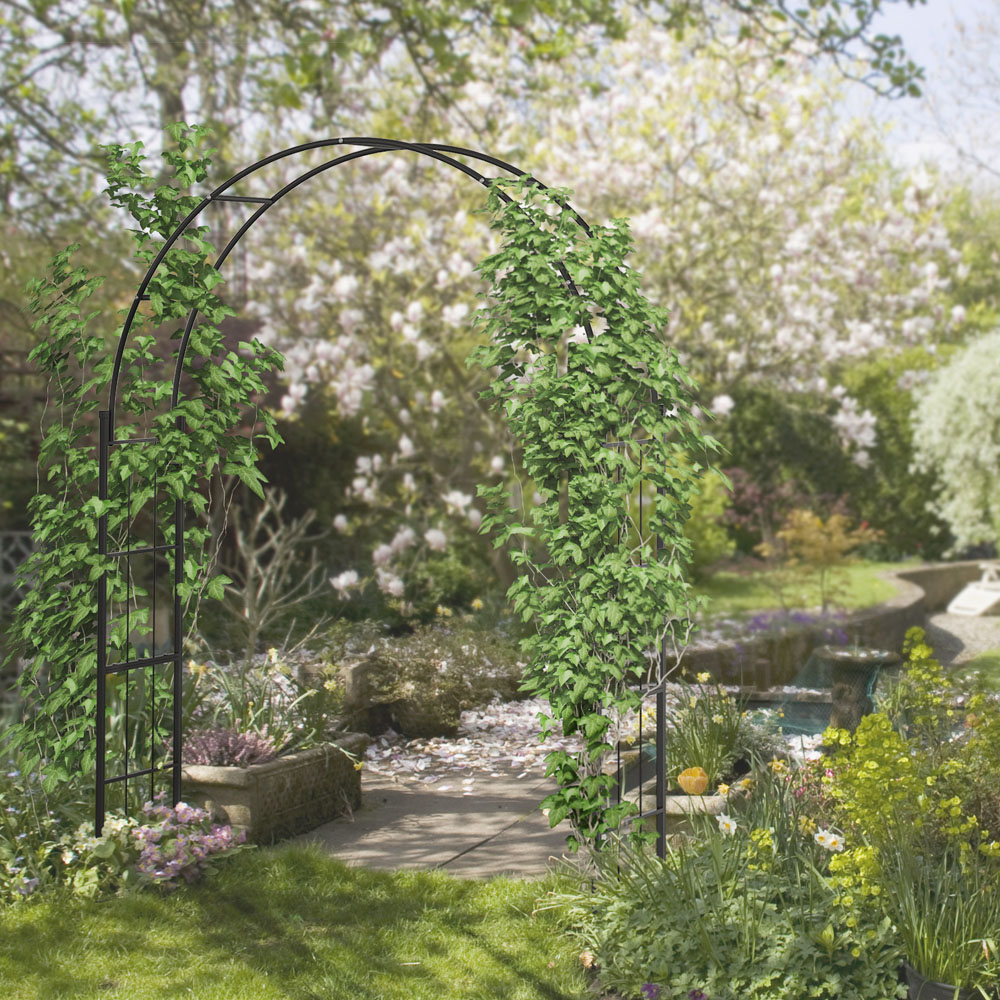 Outsunny 7 x 5ft Metal Garden Arch Trellis Image 5