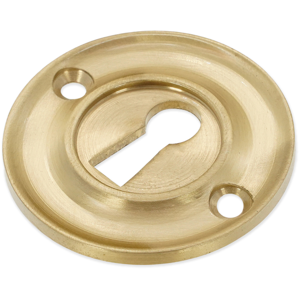 Spira Brass Slimline Standard Satin Brass Escutcheon Image 3