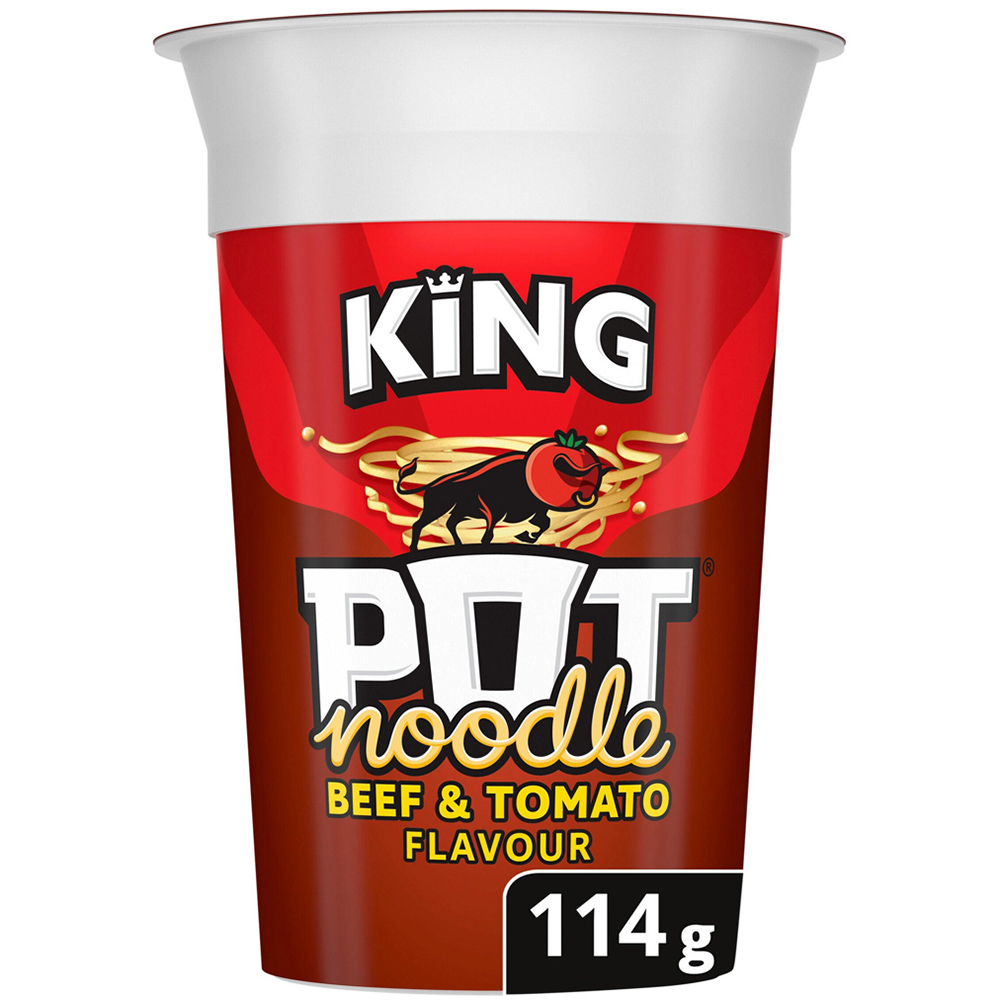 Pot Noodle King Beef and Tomato Instant Noodles 114g Image