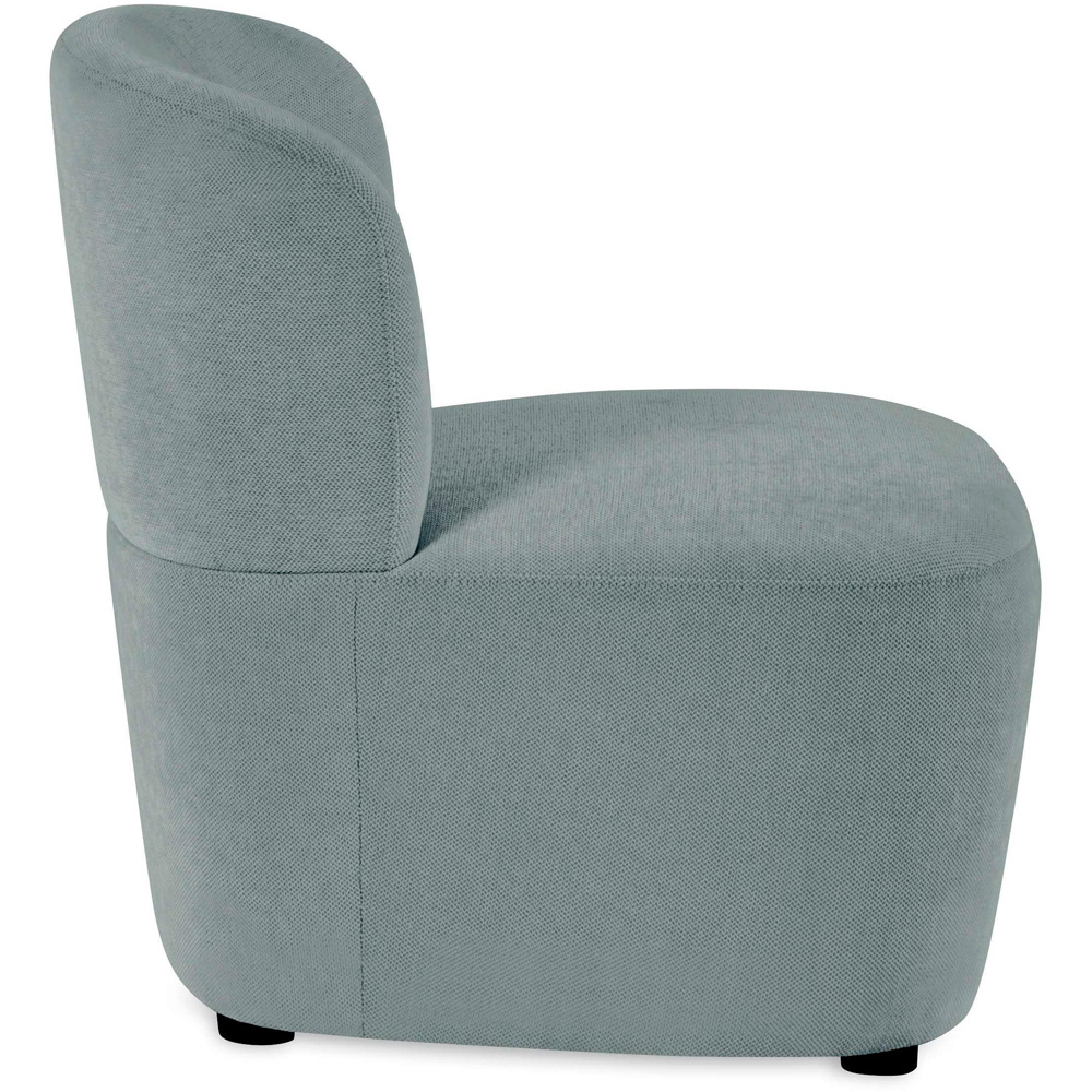 Julian Bowen Lunetta Blue Chenille Armless Accent Chair Image 4