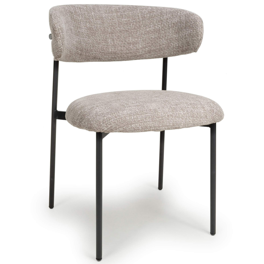 Shankar Marisa Set of 2 Oatmeal Tweed Dining Chair Image 2