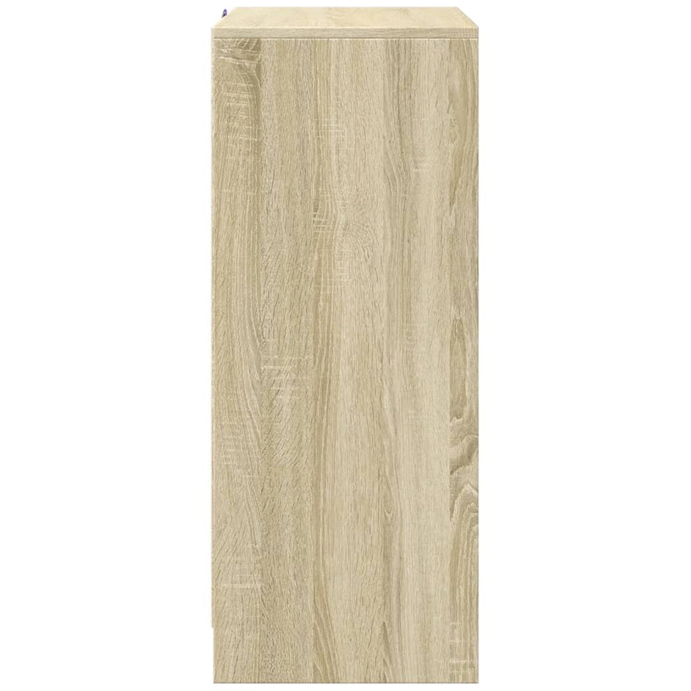 vidaXL 2 Door Sonoma Oak LED Sideboard Image 5