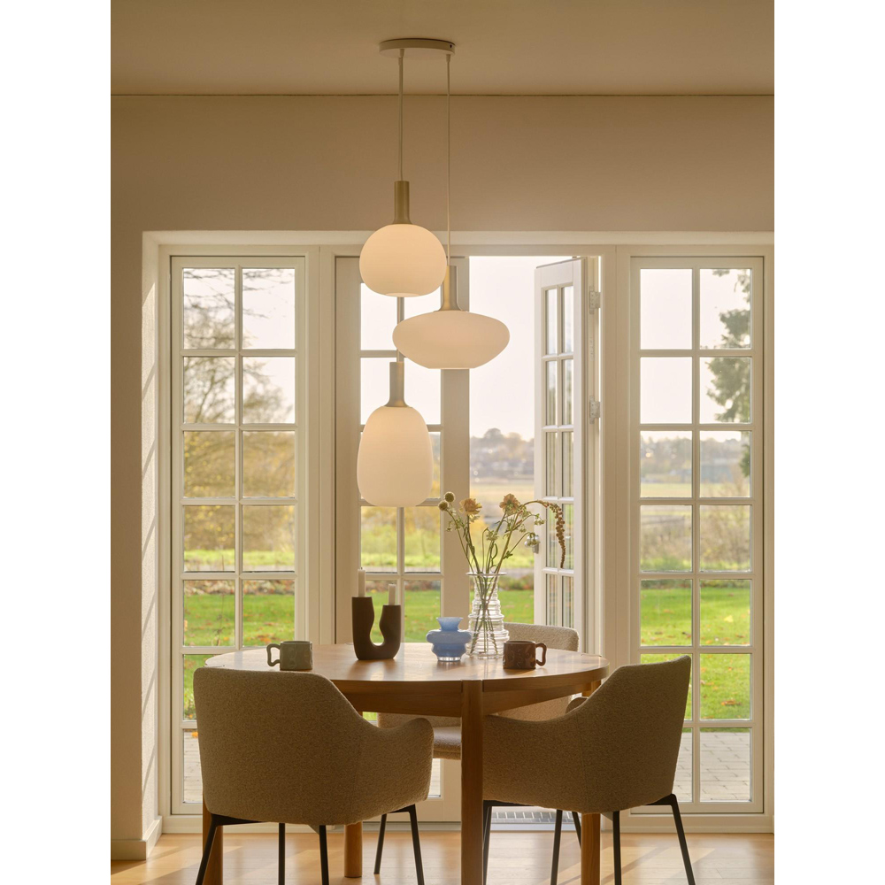 Nordlux Luana 3-Exits White Metal Pendant Light Canopy Image 5
