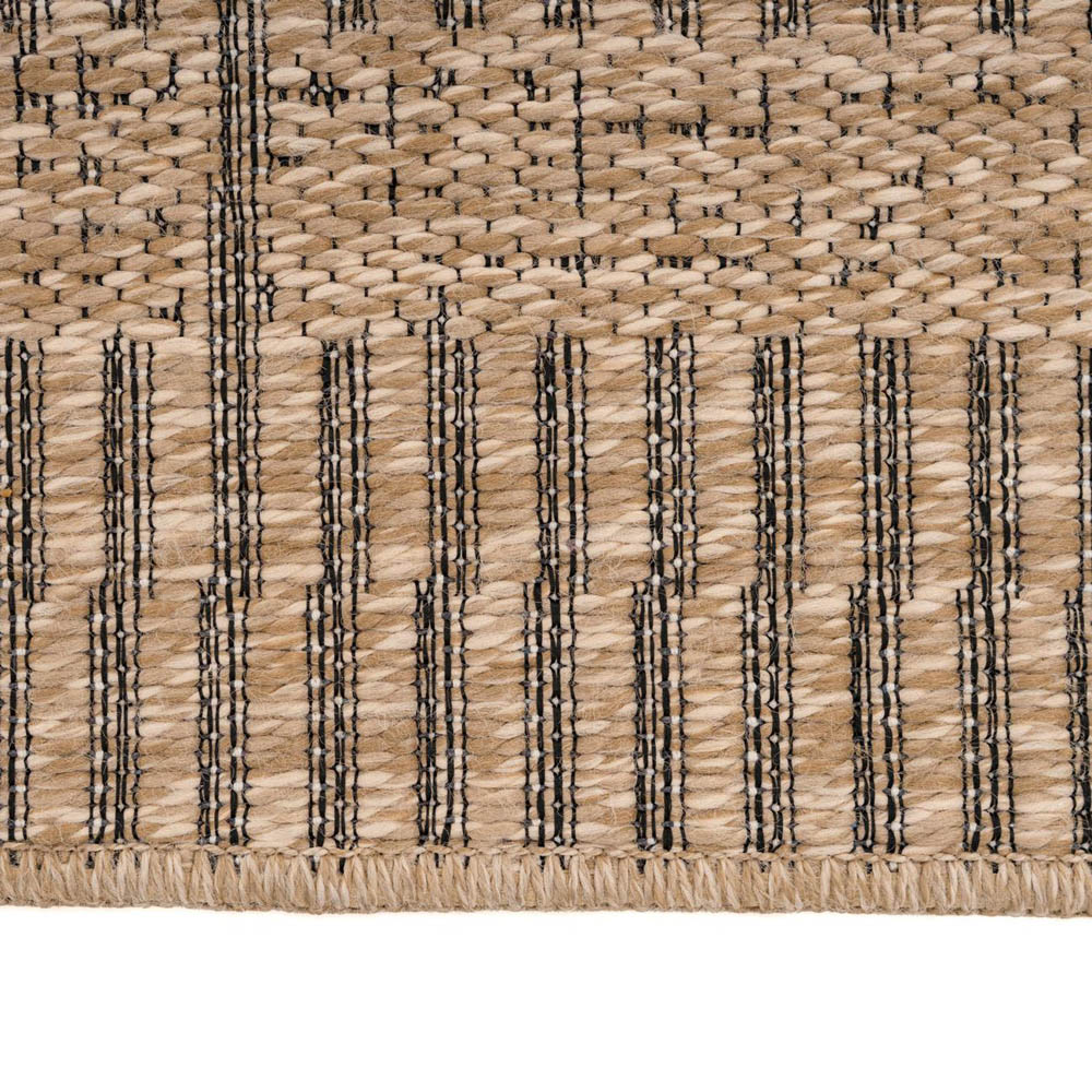 Kukoon Kai Neutral and Black Flat Scandi Rug 200 x 290cm Image 3