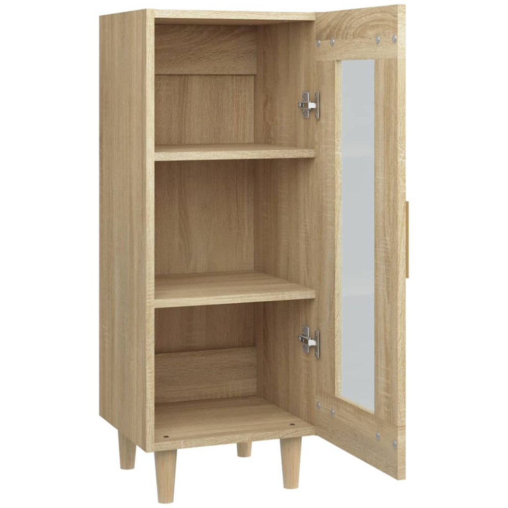 vidaXL Single Glass Door Sonoma Oak Sideboard Image 6