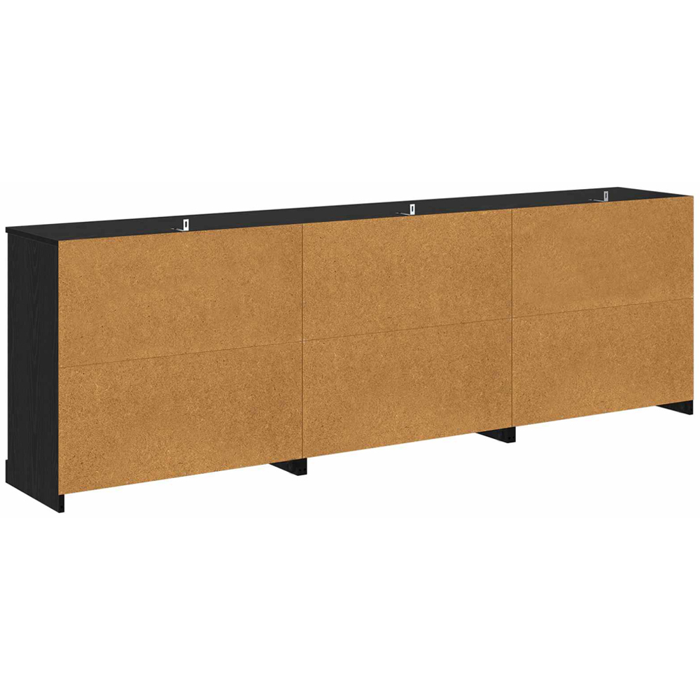 vidaXL Black Sideboard Set of 3 Image 8