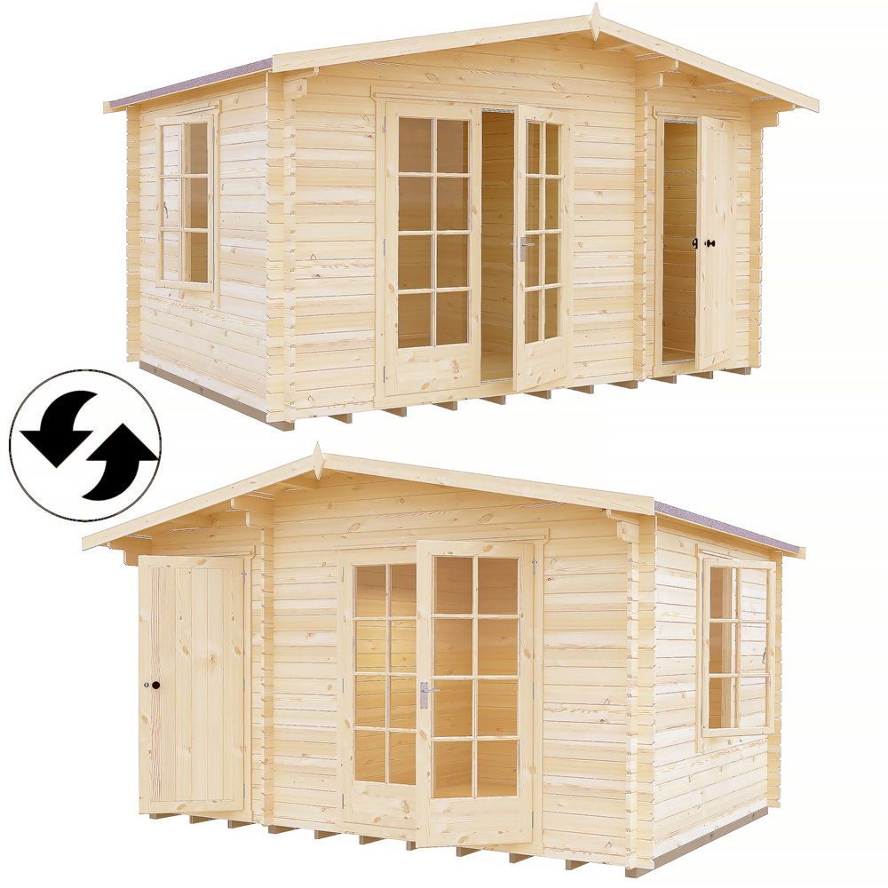 Shire Bourne 14 x 8ft Dual-Purpose Apex Garden Log Cabin with Integral Storage Image 6