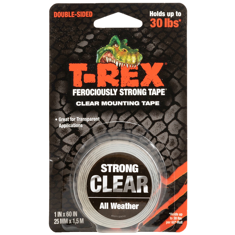 T Rex 25mm x 1.5m Clear Mounting Tape Image 1