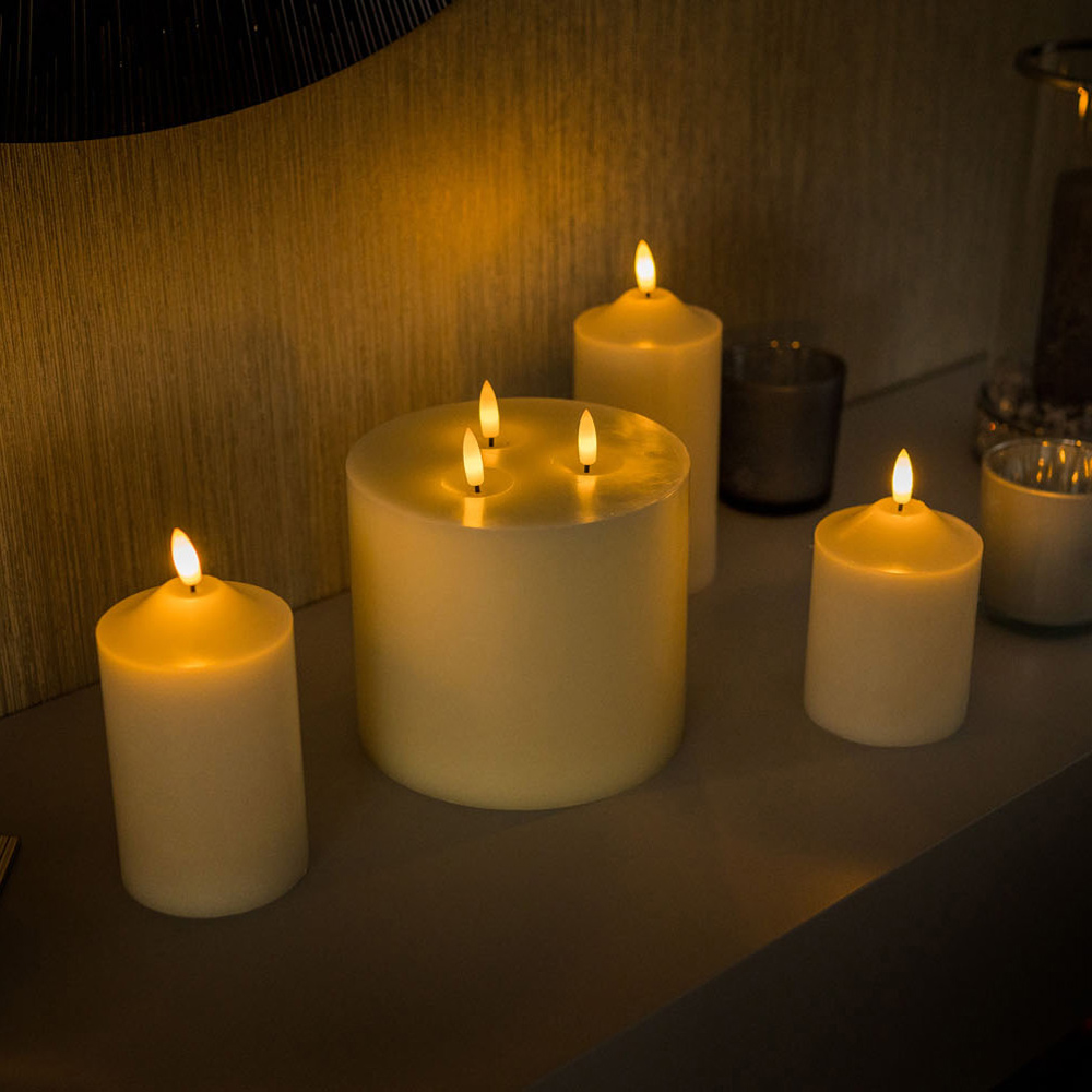 ValueLights Flickering LED Candles with Remote Control 3 Pack Image 4