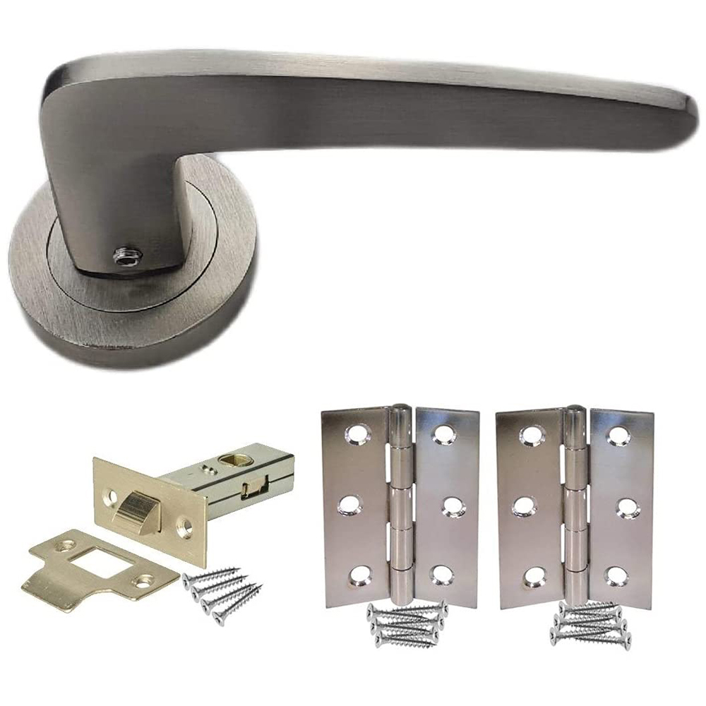 Golden Grace Satin Stainless Steel Venus Door Handle Set Image