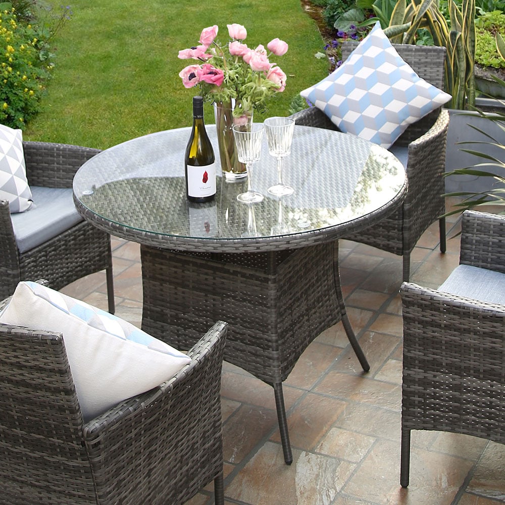 RayGar Valencia 4 Seater Rattan Garden Lounge Set Image 5