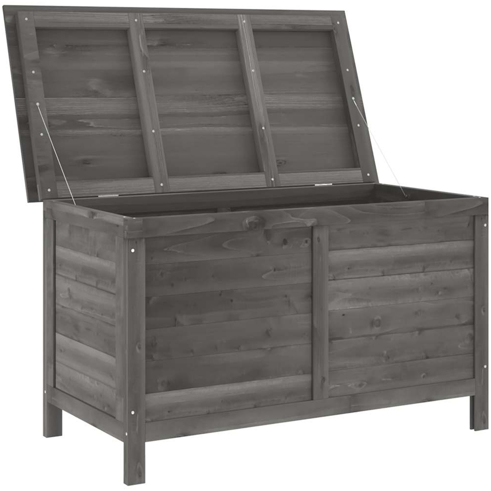 vidaXL 58.5 x 99 x 49.5cm Anthracite Fir Wood Garden Storage Box Image 2