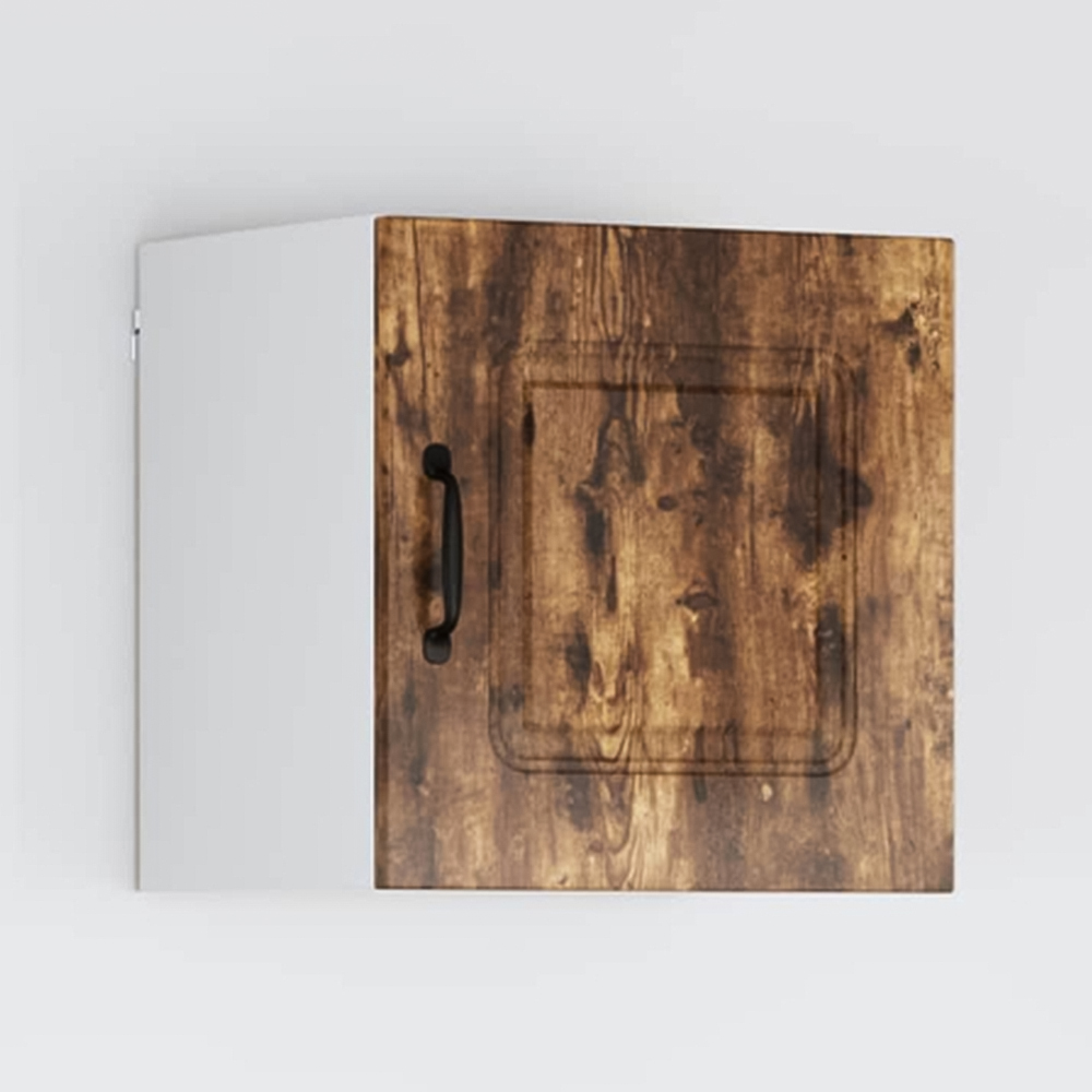 vidaXL Kalmar Single Door Smoked Oak Wall Mounted Square Kitchen Cabinet Image 1