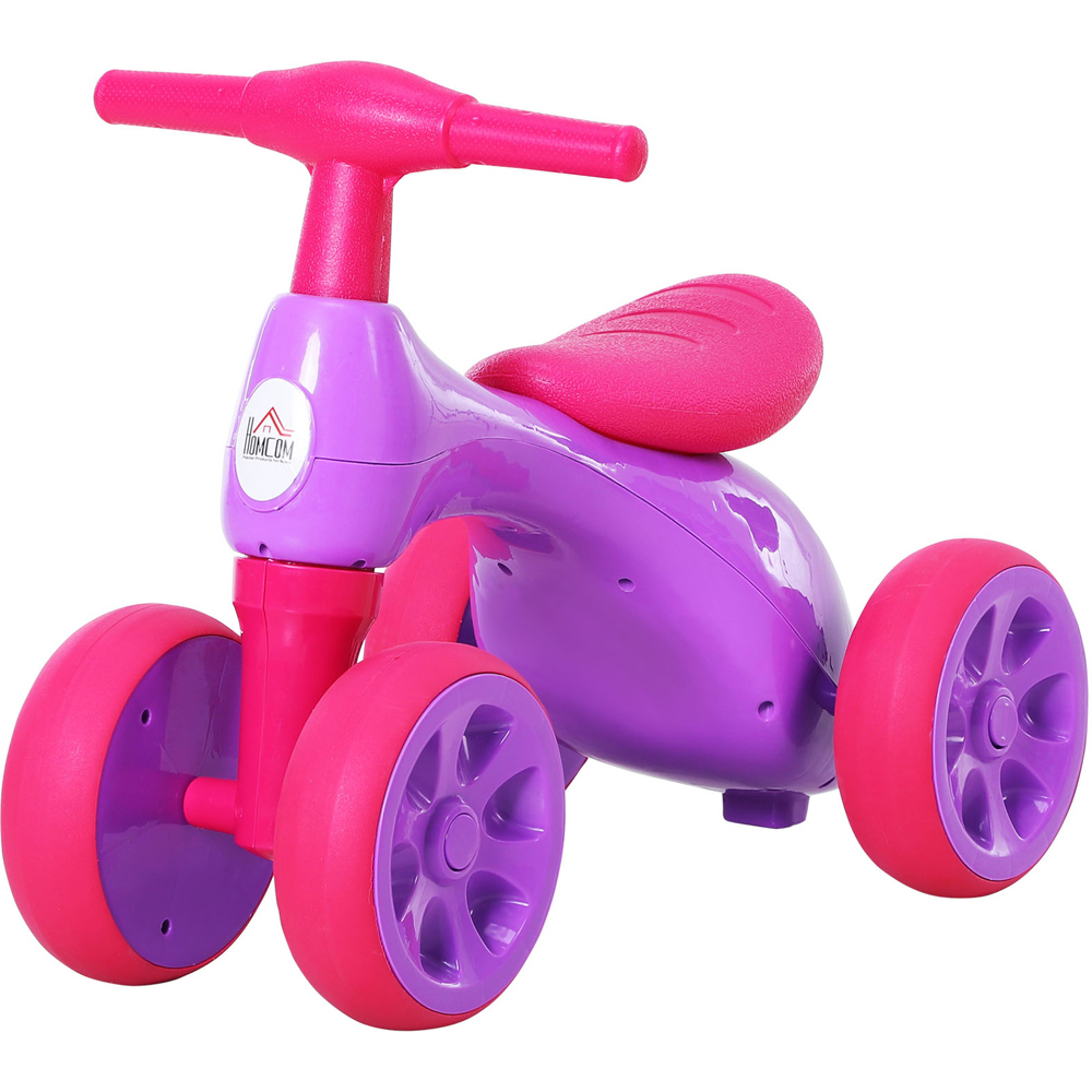 Tommy Toys 4 Wheels Violet Baby Balance Bike with Storage Bin Image 1