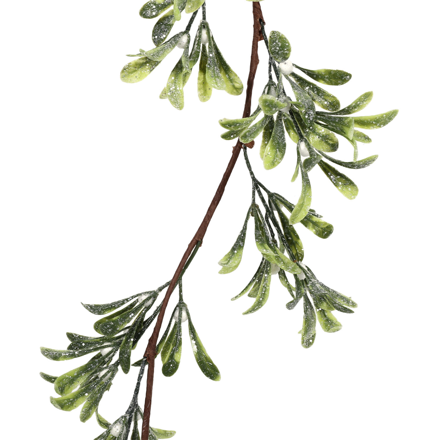 Green Glitter Garland with Berries Image 2