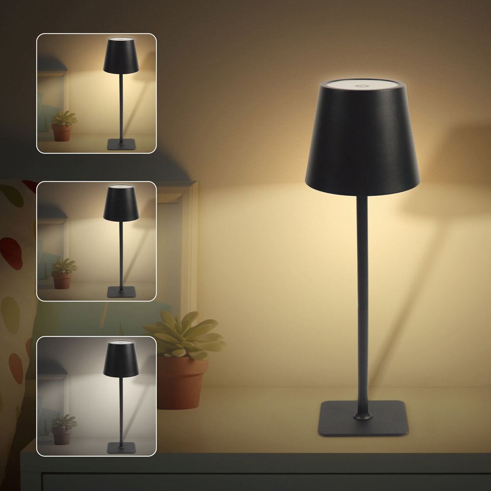 ExtraStar Rechargeable Black CCT LED Desk Lamp Image 3