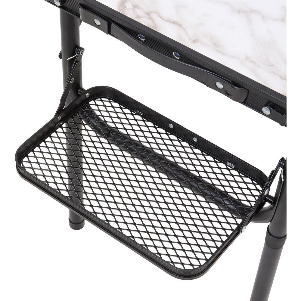 Living and Home Black Folding Camping Table with 2 Side Trays Image 5